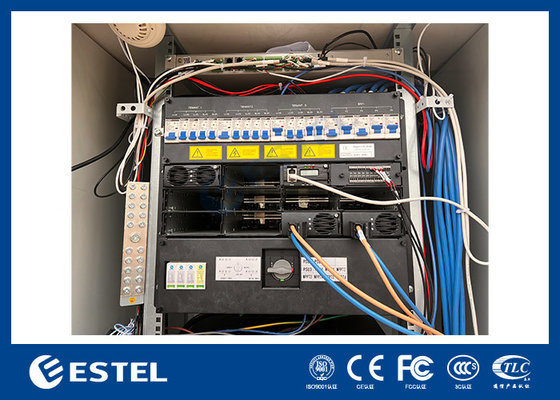 Hibrit Telekom Gücü Sistemi 48VDC 300A 40U Soğutma İçin Açık Telekom Kabinesi