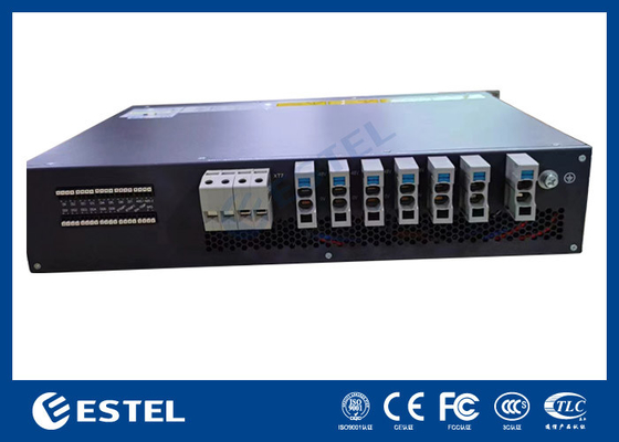 DC48V Rack Mount Düzleştiricisi 90A Yüksek Kapasite 220VAC Telekom Tek Fazlı Düzleştiricisi