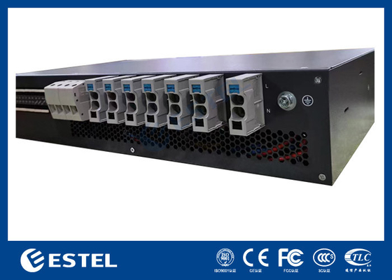 DC48V Rack Mount Düzleştiricisi 90A Yüksek Kapasite 220VAC Telekom Tek Fazlı Düzleştiricisi