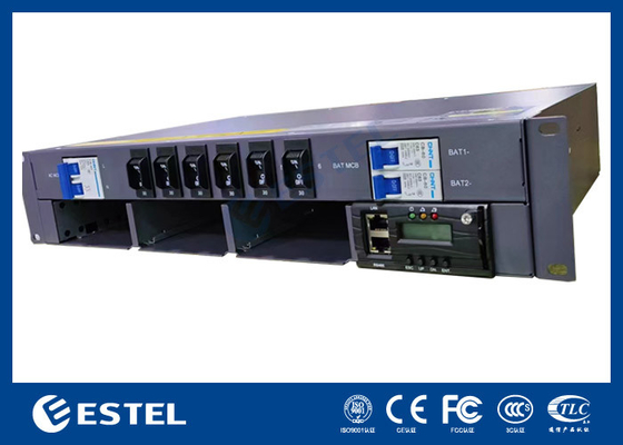 DC48V Rack Mount Düzleştiricisi 90A Yüksek Kapasite 220VAC Telekom Tek Fazlı Düzleştiricisi