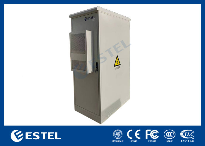 Çift Kapılı 42U Galvanizli Çelik Dış Telekom Kabineti 2000W DC Air Cond ile Birleştirilmiş